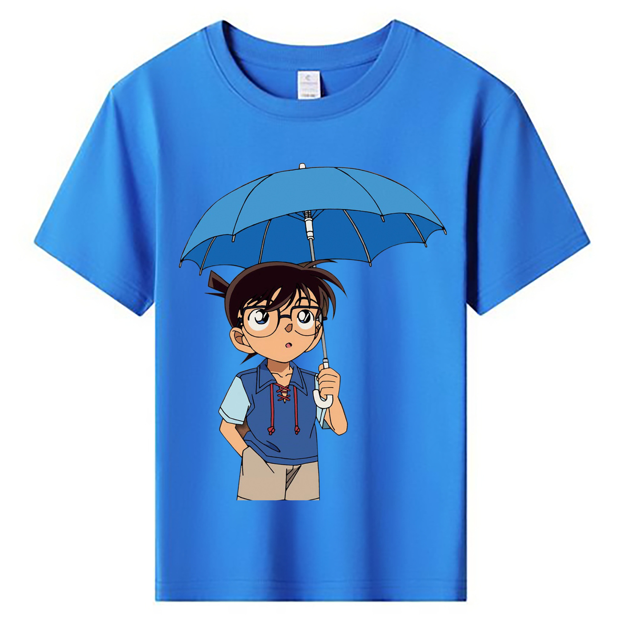 （画像用） 名探偵コナン 江戸川 コナン Detective Conan Conan Edogawa 綿100％キッズTシャツ（フロントプリント）